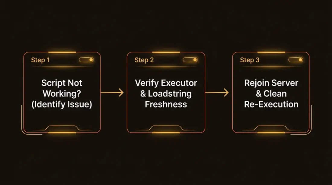 Troubleshooting flowchart for Blox Fruits script issues.